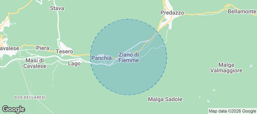 Ziano di Fiemme Airbnb map